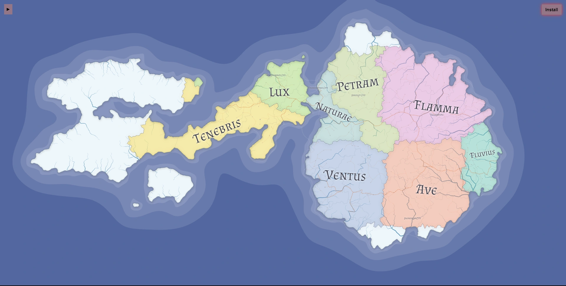 Map of the Alchas region